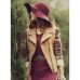 Vintage 's Wide Brim Wool Felt Bowler Fedora Hat Floppy Sun Cap  eb-53152523